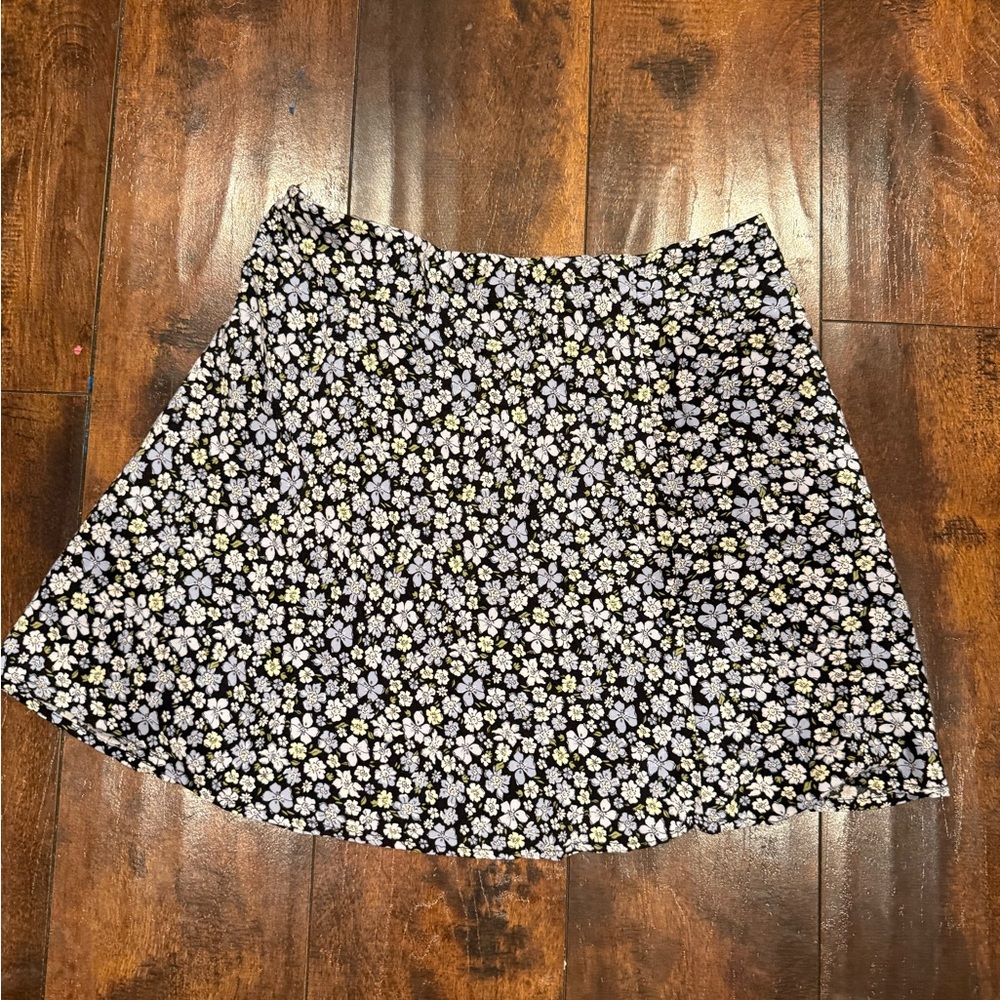 Cotton On Black and White Floral Mini Skirt
